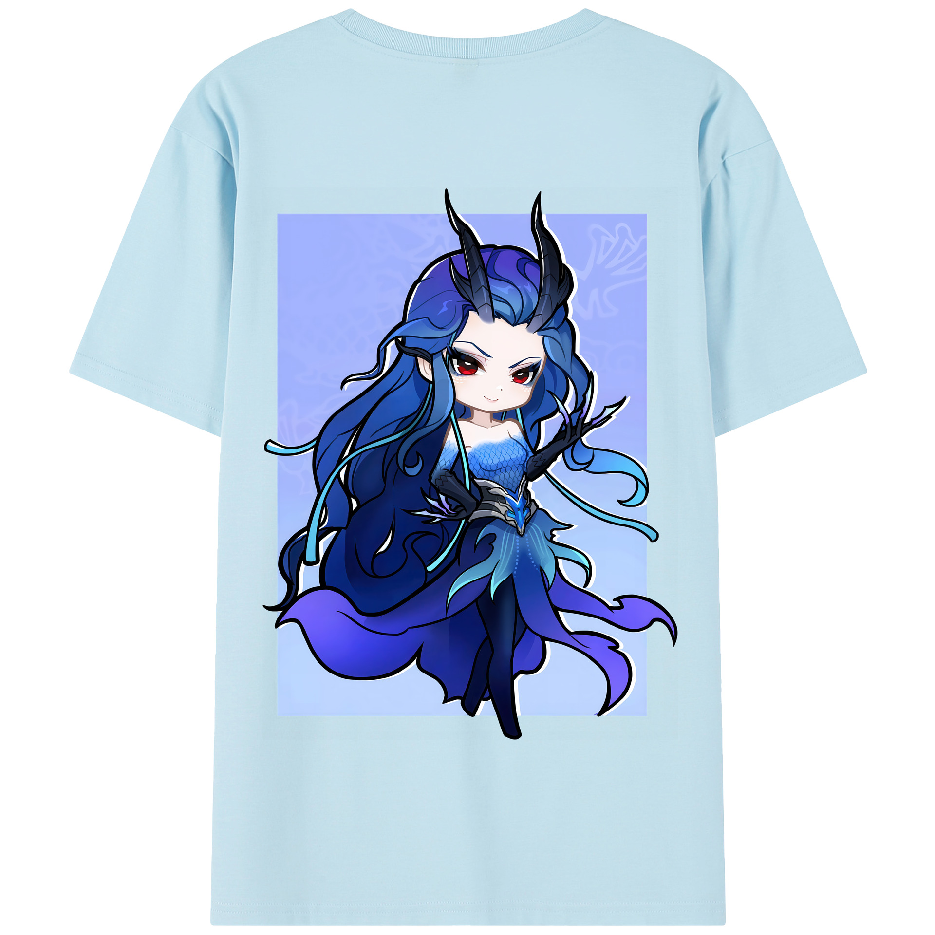 （画像用） Ne Zha 2 ナタ 魔童の大暴れ 綿100％半袖Tシャツ（背面プリント）